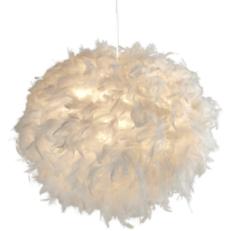 Lighting Collection White Feather Shade - Size: 33 x 50 x 50cm - Wilko - thumbnail 4
