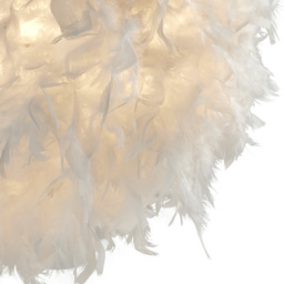 Lighting Collection White Feather Shade - Size: 33 x 50 x 50cm - Wilko - thumbnail 5