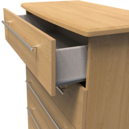 Crowndale Sherwood 5 Drawer Oak Chest of Drawers - Brown - Wilko - thumbnail 7