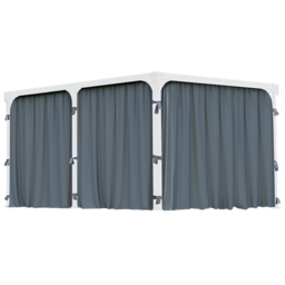 Palram Canopia 2.1 x 4.1m Rectangular Gazebo Curtain 4 Pack - Size: 0.1 x 465 x 217cm - Grey - Wilko - thumbnail 3