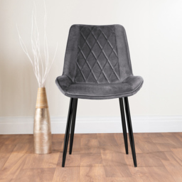 Furniturebox Copeland Cesano Marble Effect 4 Seater Dining Set White Grey and Black - Wilko - thumbnail 5