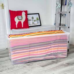 Wham 133L Crystal Storage Box with Lid 2 Pack - Wilko - thumbnail 4