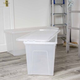 Wham 133L Crystal Storage Box with Lid 2 Pack - Wilko - thumbnail 5
