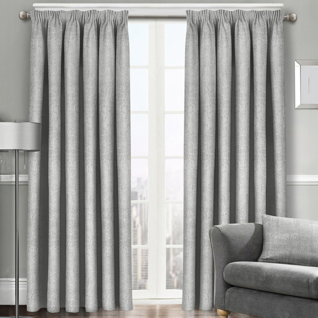Velosso Westwood Silver Tape Top Curtains 168 x 137cm - Size: W 168 x D 137cm - Wilko - image 1