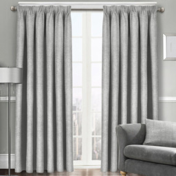 Velosso Westwood Silver Tape Top Curtains 168 x 137cm - Size: W 168 x D 137cm - Wilko - thumbnail 1