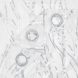 Velosso Silver Swirls Eyelet Voile Panel Curtain 150 x 137 cm - Size: w 150 x D 137cm - Wilko - thumbnail 4