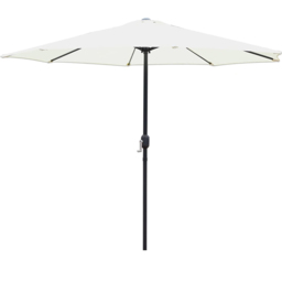 GlamHaus Cream Garden Parasolwith Crank Handle 2.7m - Wilko - thumbnail 1