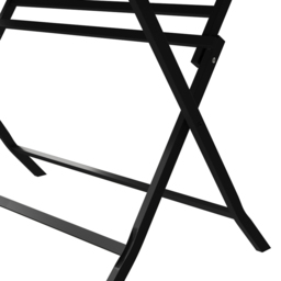 Living and Home Ripple Glass Metal Outdoor Rectangle Folding Table with Umbrella Hole - Size: 72 x 120 x 80cm - Black - Wilko - thumbnail 4