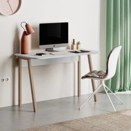 Luton White Working Table Computer Desk Home Office - Size: 75.0  x 120.0  x 60.0 cm - Decortie - Wilko - thumbnail 6