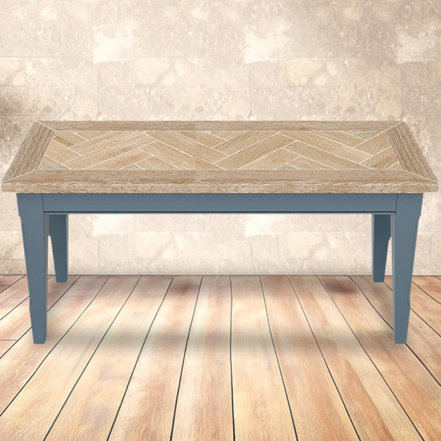 Baumhaus Signature 3 Seater Blue Dining Bench - Wilko - image 1