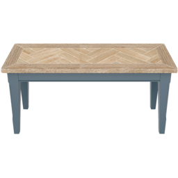 Baumhaus Signature 3 Seater Blue Dining Bench - Wilko - thumbnail 3