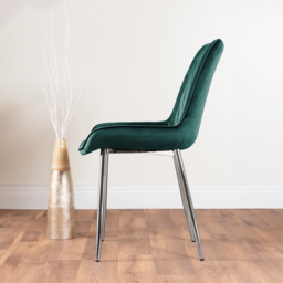 Furniturebox Arona Cesano Marble Effect 6 Seater Dining Set White Chrome and Green - Grey - Wilko - thumbnail 5