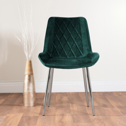 Furniturebox Arona Cesano Marble Effect 6 Seater Dining Set White Chrome and Green - Grey - Wilko - thumbnail 4