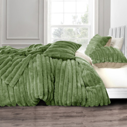 Velosso Super King Size Olive Jumbo Cord Duvet Set - Wilko