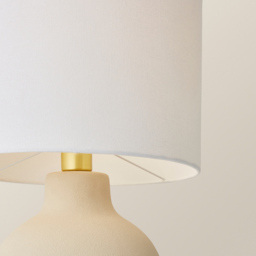 ValueLights Blair Natural Linen Shade Beige Stone Hand Finished Ceramic LED Table Lamp - Size: 51 x 35 x 35cm - Grey - Wilko - thumbnail 4
