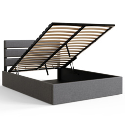 GFW Hudson Small Double Grey End Lift Ottoman Bed - Wilko - thumbnail 4