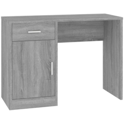 vidaXL Single Door Single Drawer Study Desk Grey Sonoma - Size: 73 x 100 x 40cm - Wilko - thumbnail 3