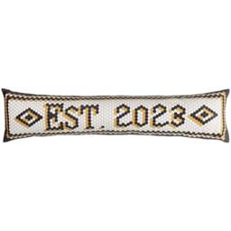furn. Multicolour Established 2023 Mosaic Message Velvet Draught Excluder - Size: 20 x 92 x 10cm - Wilko - thumbnail 1