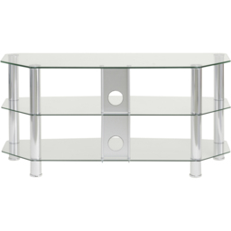 TTAP Vantage 2 Shelf Chrome TV Stand 800mm - Size: 50.7 x 80 x 40cm - Silver - Wilko - thumbnail 6