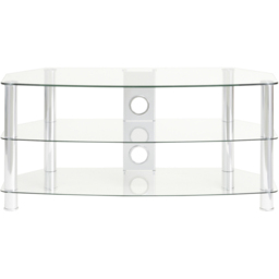 TTAP Vantage 2 Shelf Chrome TV Stand 800mm - Size: 50.7 x 80 x 40cm - Silver - Wilko - thumbnail 4