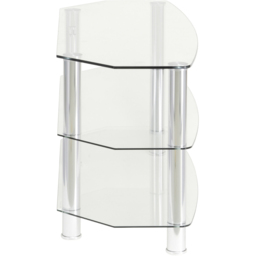 TTAP Vantage 2 Shelf Chrome TV Stand 800mm - Size: 50.7 x 80 x 40cm - Silver - Wilko - thumbnail 5
