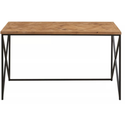 Premier Housewares Kickford Console with Natural Parquet Top - Size: 120 x 48 x 74cm - Multi - Interiors by Premier - Wilko - thumbnail 3