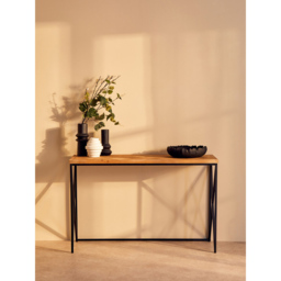 Premier Housewares Kickford Console with Natural Parquet Top - Size: 120 x 48 x 74cm - Multi - Interiors by Premier - Wilko - thumbnail 7