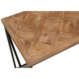 Premier Housewares Kickford Console with Natural Parquet Top - Size: 120 x 48 x 74cm - Multi - Interiors by Premier - Wilko - thumbnail 5