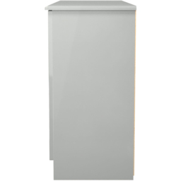Crowndale Camden 2 Door 3 Drawer Grey Gloss and Dusk Grey Sideboard Ready Assembled - Size: 79 x 128 x 42cm - Grey Gloss & Dusk Grey - Wilko - thumbnail 4