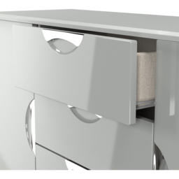 Crowndale Camden 2 Door 3 Drawer Grey Gloss and Dusk Grey Sideboard Ready Assembled - Size: 79 x 128 x 42cm - Grey Gloss & Dusk Grey - Wilko - thumbnail 7