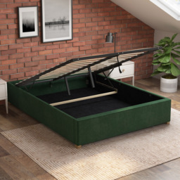 Aspire Furniture Super King Forest Green Plush Platform Ottoman Bed - Aspire Beds - Wilko - thumbnail 3