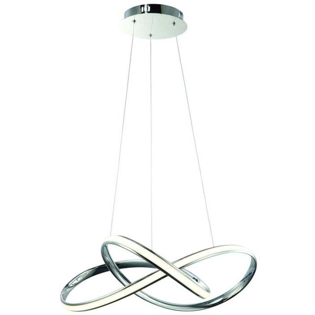 Milagro Cappio Silver LED Pendant Lamp 230V - Size: 60 x 60 x 90cm - Wilko - image 1
