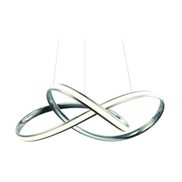 Milagro Cappio Silver LED Pendant Lamp 230V - Size: 60 x 60 x 90cm - Wilko - thumbnail 4