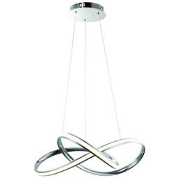 Milagro Cappio Silver LED Pendant Lamp 230V - Size: 60 x 60 x 90cm - Wilko - thumbnail 1