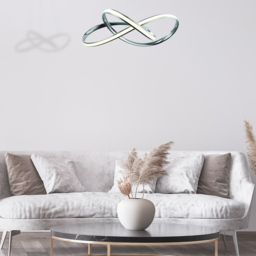 Milagro Cappio Silver LED Pendant Lamp 230V - Size: 60 x 60 x 90cm - Wilko - thumbnail 5