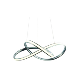 Milagro Cappio Silver LED Pendant Lamp 230V - Size: 60 x 60 x 90cm - Wilko - thumbnail 3