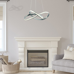 Milagro Cappio Silver LED Pendant Lamp 230V - Size: 60 x 60 x 90cm - Wilko - thumbnail 7