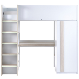 Julian Bowen Ocean Pale Wood and White High Sleeper with Storage - Size: Single - Wilko - thumbnail 5