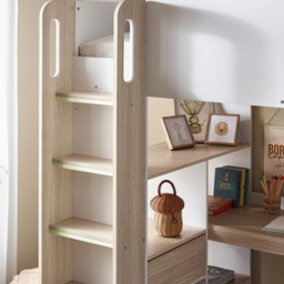 Julian Bowen Ocean Pale Wood and White High Sleeper with Storage - Size: Single - Wilko - thumbnail 7