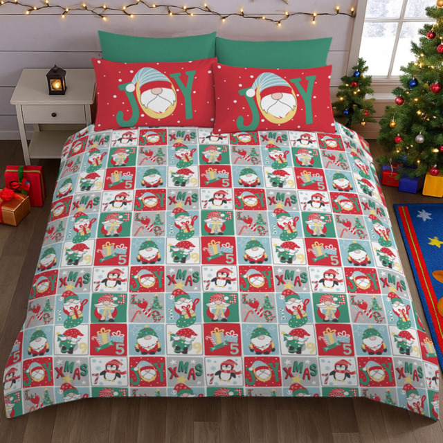 Velosso Double Multicolour Gonks Advent Duvet Set - Wilko - image 1