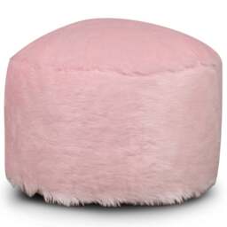 Kaikoo Pink Fur Stool - Wilko - thumbnail 3