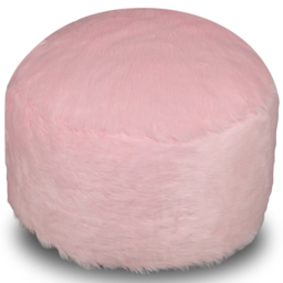 Kaikoo Pink Fur Stool - Wilko - thumbnail 4