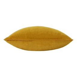 furn. Cosmo Ochre Square Velvet Pom-Pom Cushion - Size: 45 x 45cm - Multi - Wilko - thumbnail 3