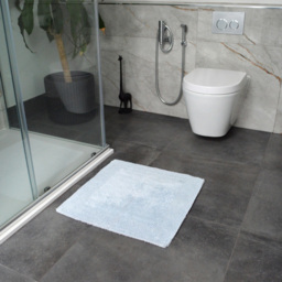 Allure Bath Fashions Elegance Baby Blue Reversible Square Bath Mat 55 x 55cm - Size: 53 x 55cm - Wilko - thumbnail 3