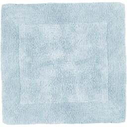 Allure Bath Fashions Elegance Baby Blue Reversible Square Bath Mat 55 x 55cm - Size: 53 x 55cm - Wilko
