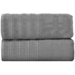 Velosso Hampi Cotton Silver Bath Towel Set of 2 - Grey - Wilko