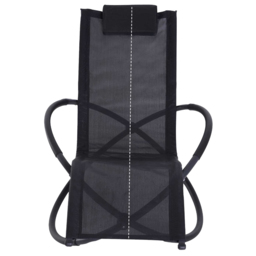 Outsunny Chaise Foldable Rocking Chair - Size: 84 x 80 x 154cm - Black - Wilko - thumbnail 6