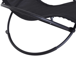 Outsunny Chaise Foldable Rocking Chair - Size: 84 x 80 x 154cm - Black - Wilko - thumbnail 5