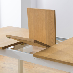 Julian Bowen Davenport Extending Dining Table Oak and Ivory - Size: 6 Seater - Wood - Wilko - thumbnail 7