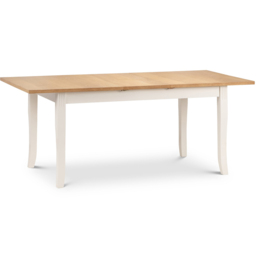 Julian Bowen Davenport Extending Dining Table Oak and Ivory - Size: 6 Seater - Wood - Wilko - thumbnail 3